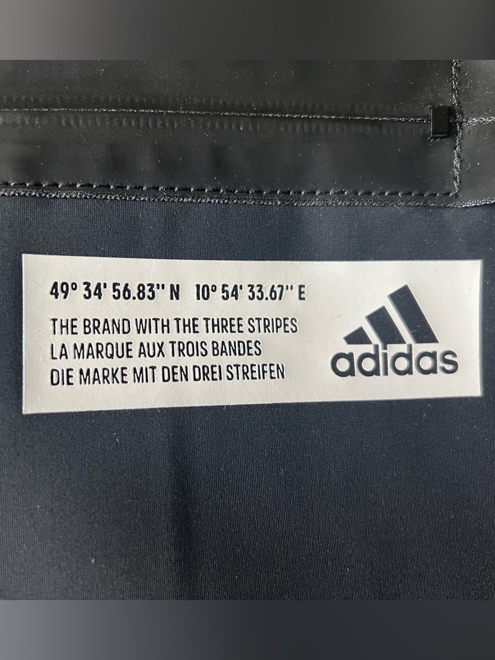 Adidas Black Tote Bag with Front Zip Pocket - Picture 3 of 15